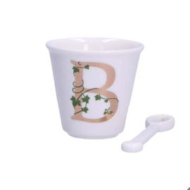 La Porcellana Bianca Tasse Avec Cuillere 75 Ml P00450015b