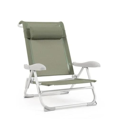 Sdraio Spiaggina C-C Cayo Verde Olive In Alluminio Bizzotto