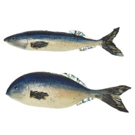 1 Pesce Blu Appendibile 2.5x24x8cm Decorazione Interno Casa Arredo