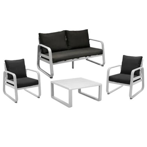 Salotto Da Giardino Tonio Bianco/Grigio Arredo Esterno