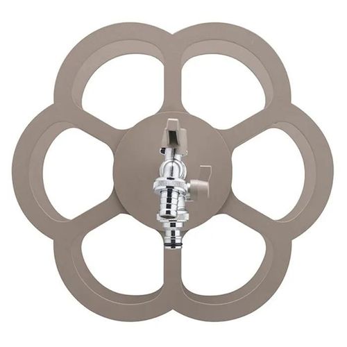 Portatubo Da Muro Con Rubinetto A Doppia Uscita Tortora Bel-Fer