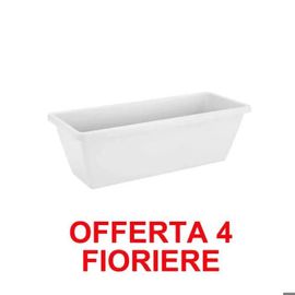 Elho Offerta 4 Fioriera Barcelona Trough 50cm Bianco