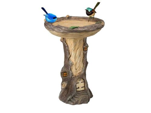 Mangeoire À Oiseaux En Résine Pour Décoration De Jardin - 15 X 15 X 18,5 Cm
