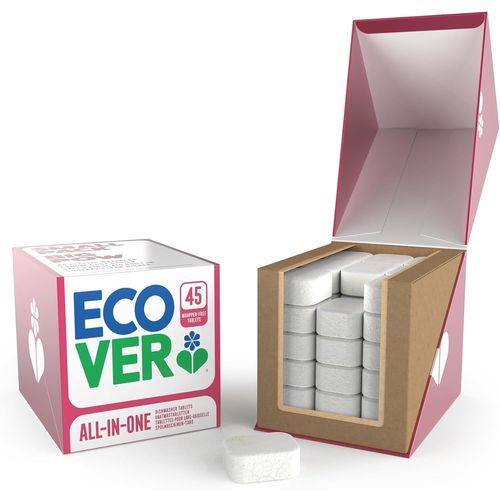 meimie-All-In-One Tablettes Lave-Vaisselle Tout-En -1,Nettoyage Efficace,Dégraisse,Fait Briller,Parfum Mandarine Et Citronnelle,1 Paquet De 45 Tablettes