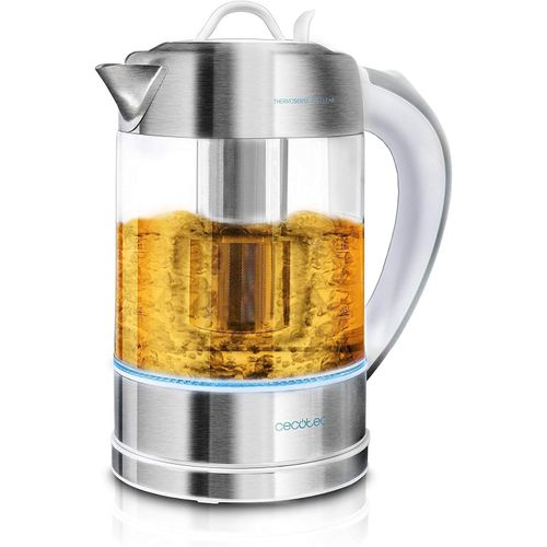 Bouilloire Électrique Thermosense 370 Clear. 1.7 L, Verre Borosilicate, Sans Bpa, Base 360º, Filtre Anticalcaire, Triple Système De Sécurité, 2200 W.