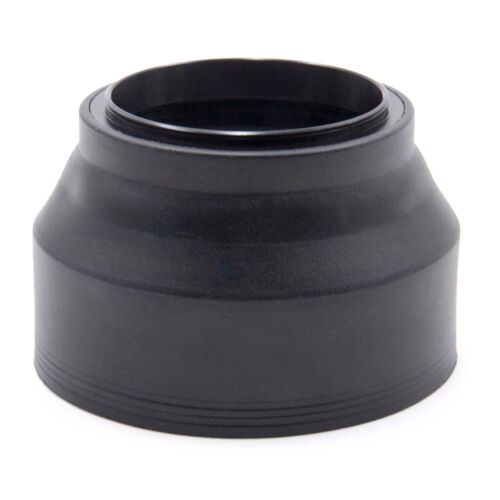 vhbw Pare-soleil compatible avec Pentax smc DA F4-5,6 50-200mm WR objectif 49mm caméra - Cache noir, caoutchouc, rond, 7,4 cm