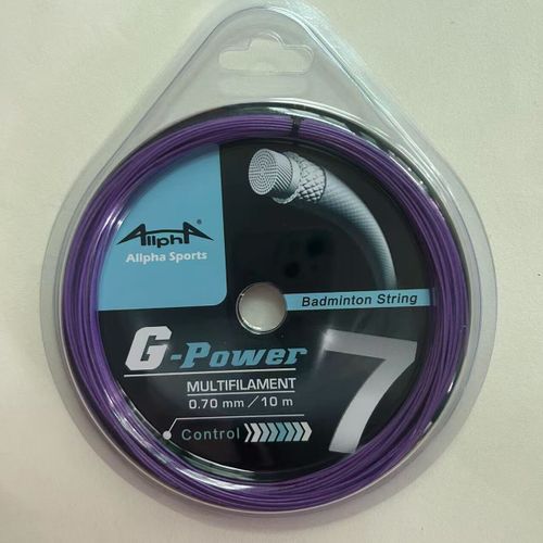 Allpha 5 Pièces Raquette De Badminton Ficelle 30 Livres 0.7mm Contrôle Standard Nylon Haute Polymère Danemark Minton Filet Ficelle G7-10m -Violet