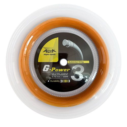 Bobine De Ficelle De Badminton Alpha Durable,Filet De Balle D'entraînement,Bonne Ficelle,Puissance,Gp3,28 Livres,200m,0.70mm -Orange