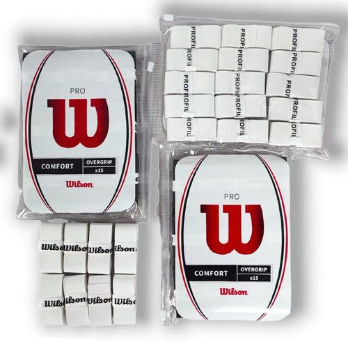 Ruban Adhésif Pour Raquette De Badminton,Antidérapant,À Séchage Rapide,Absorbant La Sueur,15/60/180 Pièces -Wilson Blanc 15pcs