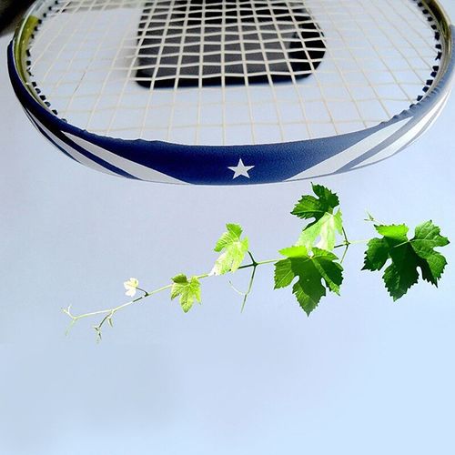 Autocollant De Protection De Raquette De Badminton Avec Bande Anti-Collision,Cadre Complet,Fil De Protection De Tête -Bleu