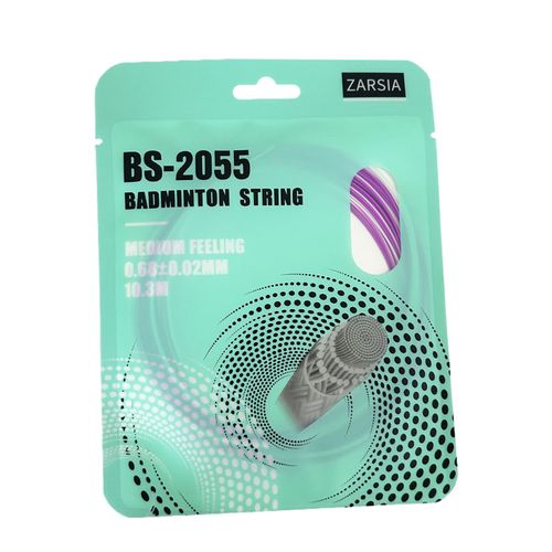Tobagpa-2055 Corde De Badminton D'entraînement,Ficelle Durable De Raquette De Badminton,0.70mm 10m 5 Pcs/Lot -Blanc Violet