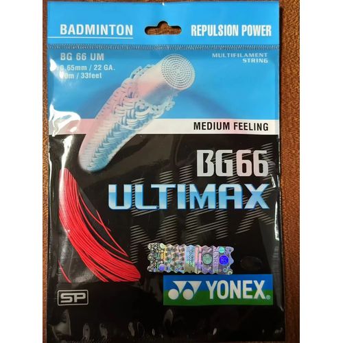Yonex-Corde De Raquette De Badminton Bg66 Ultimax,Sangle D'entraînement D'endurance,0.65mm -Bg66um-Rouge