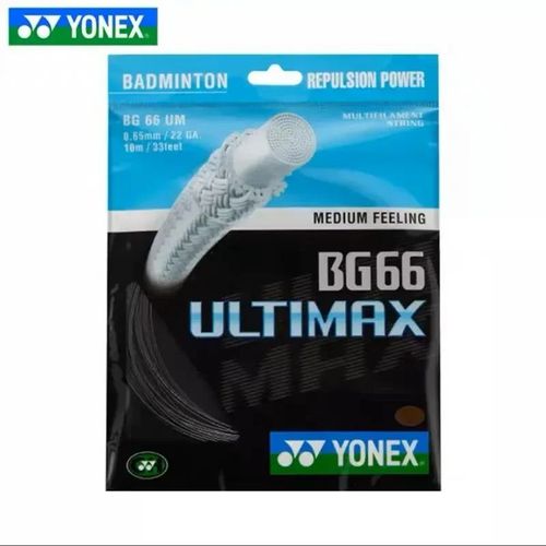 Yonex-Corde De Raquette De Badminton Bg66 Ultimax,Sangle D'entraînement D'endurance,0.65mm - Type Bg66um-Black