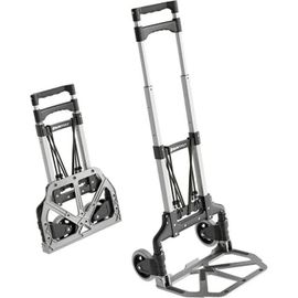 Diable pliable - ATHLON TOOLS - Aluminium - 70 kg capacité - Poignée télescopique réglable - Roues silencieuses