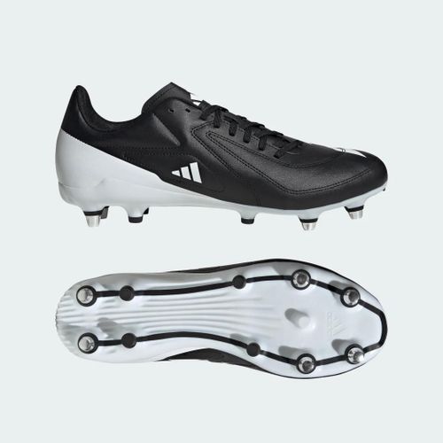 Chaussure De Rugby Rs15 Terrain Gras Adidas - Core Black / Cloud White / Silver Metallic - 50 2/3