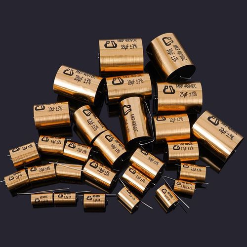 Amplificateur de puissance de haut-parleur en polypropylène métallisé,condensateur audio à division de fréquence couplée,capacité de gamme complète MKP - Type 400V 12UF golden