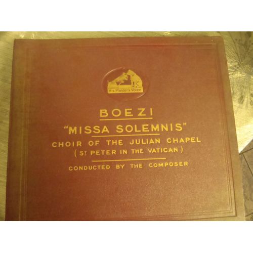 Classeur:Boezi Missa Solemnis Choir Of The Julian Chapel Contenant 4 X78 Tours