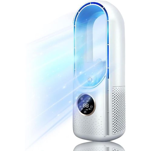 Mini climatiseur, rafraîchisseur d'air for chambre à coucher, climatiseur de camping, trois modes d'air pur/froid/humidification, 6 vitesses de vent, minuterie 6 heures, faible consommation d'énergie.