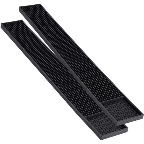 Coiffeur Station Mat, Tapis de Service Anti-dérapant pour Bar, Outils de Poste de Travail Résistants à la Chaleur en PVC Souple et Noir pour Les Coiffeurs de Style Salon Sèche Cheveux