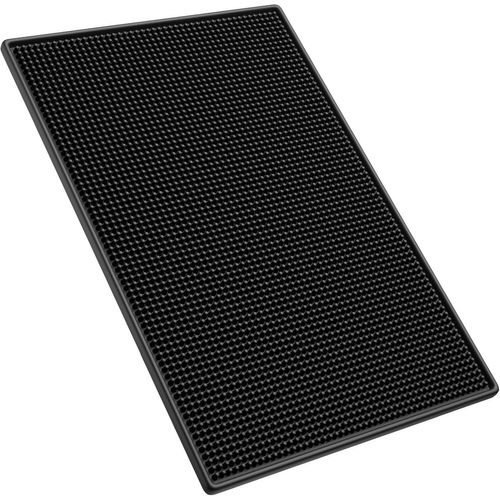 Coiffeur Station Mat, Tapis de Service Anti-dérapant pour Bar, Outils de Poste de Travail Résistants à la Chaleur en PVC Souple et Noir pour Les Coiffeurs de Style Salon Sèche Cheveux