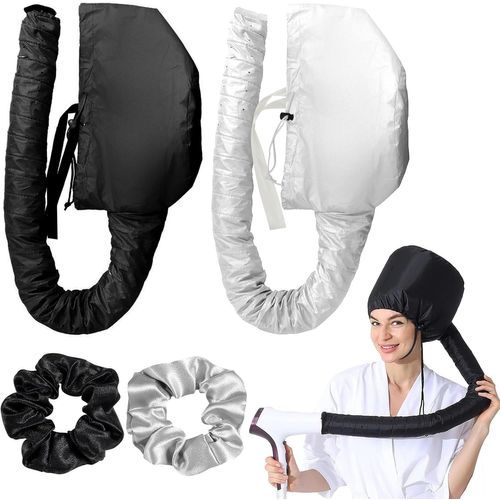 Bonnet Chauffant 2 PièCes Casque Seche Cheveux Portable Casques Chauffants Avec Cordon RéGlable Pour Toutes Les Tailles De TêTe Et De Cheveux Bonnet Soin Cheveux Pour SéCher, Chauffer, Coiffer