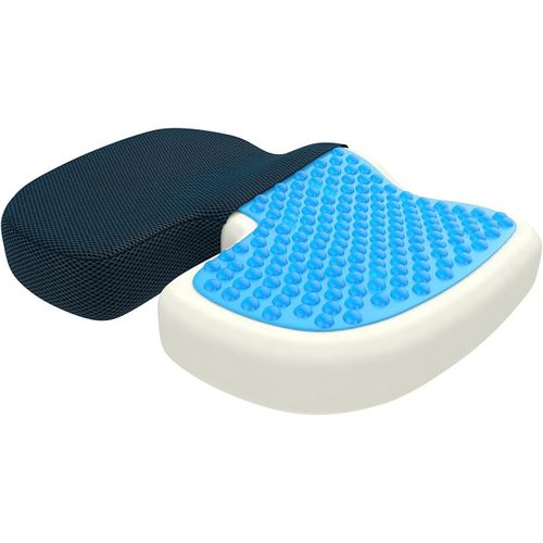 Coussin Chaise Bureau-Coussin Orthopédique Et Ergonomique En Mousse À Mémoire De Forme-Standard,Bleu