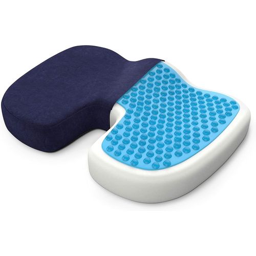 Coussin Chaise Bureau-Coussin Ergonomique Et Orthopédique En Mousse À Mémoire De Forme-Bleu,Standard