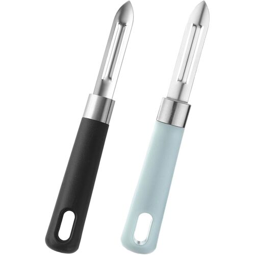 Lot De 2 Éplucheurs De Pommes De Terre,Éplucheurs De Légumes,Éplucheur Tranchant En Acier Inoxydable,Éplucheurs De Fruits Pour Cuisine,Avec Poignée Ergonomique Antidérapante,Passe