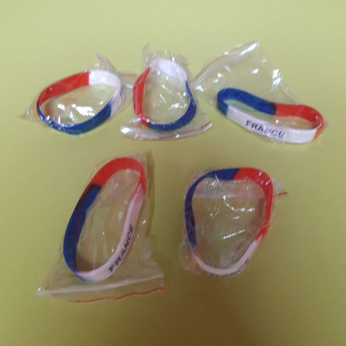 Lot 5 Bracelets France Bleu Blanc Rouge