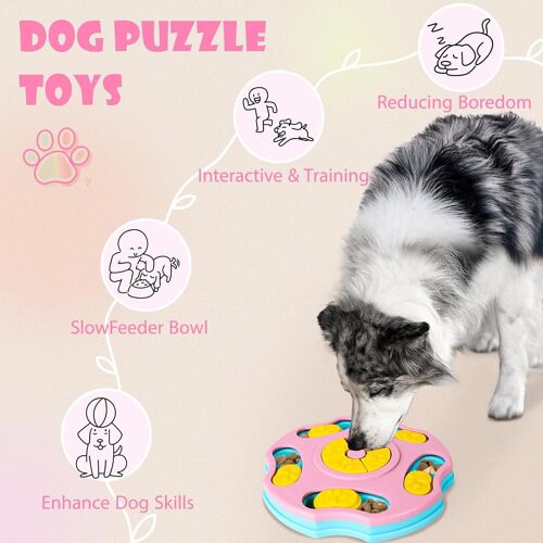 Jouets Puzzle Pour Chiens,Jouets Interactifs Pour Stimuler Le Qi Et Soulager L'anxiété Des Chiots,Jouets D'enrichissement Prolongeant Le Repas,Lavables Et Résistants Pour Chiots Et Chats,Jaune