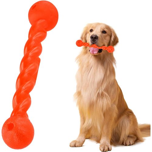 Jouet Pour Chien En Caoutchouc,Chien Jouet Interactif,Bâtons De Dentition Pour Chiens,Bâton De Brossage,Articles Pour Animaux De Compagnie De Taille Moyenne Et Grande (Rouge)