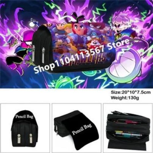 Trousse À Crayons Pour Enfants,Sac À Crayons À Pointes De Héros De Dessin Animé,Boîte À Stylos De Jeu,Fournitures Scolaires Pour Étudiants,Étui À Stylos De Papeterie Corbeau Shelly.Hybd007.Taille Uni