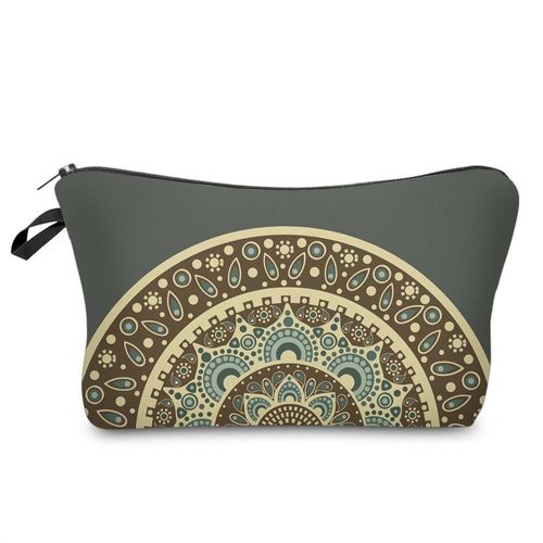 KADSL-Trousse À Cosmétiques Imprimée Lettre Pour Femmes, Trousse De Maquillage Portable, Sac De Rangement De Voyage, Mini Étuis À Crayons, Mode, Offre Spéciale,303-5 Mandala