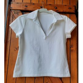 Polo Blanc, Femme, Cache Cache, Taille 38