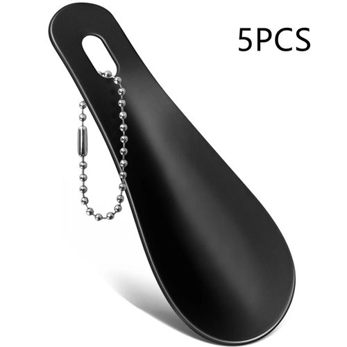 Ore-Mini Chausse-Pied Noir En Métal Durable,Facile À Transporter,En Acier Inoxydable,Portable,À La Mode,Porte-Clés,Accessoires,Outil D'aide,10cm--5pcs