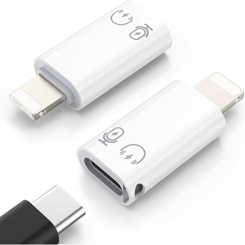 Adaptateur Usb C Vers Lightning, Adaptateur Lightning Mâle Vers Usb C Femelle Pour Iphone 14/13/12/11 Pro Max/Ipad/Ipod/Airpods, Support De Charge, Transferts De Données, Earpods, Otg, Blanc[Z1284]