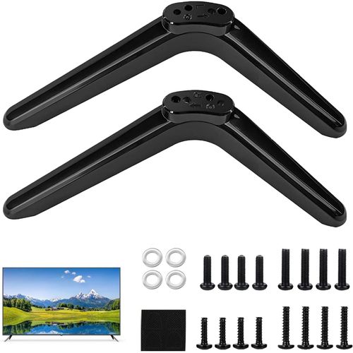 Loc-Lot De 2 Pieds De Rechange Universels Pour Écrans Plats De 32,40,49,50,55"",Pieds En Abs Avec Vis Et Joints,Design Antidérapant,Installation Rapide,Aucun Outil Nécessaire,Prend En Charge Les