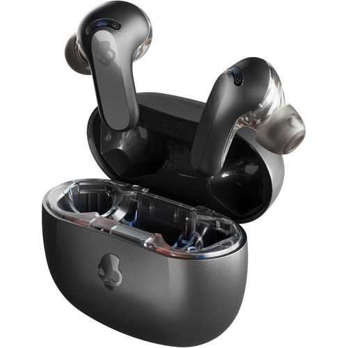 SUBZONAL-Skullcandy Rail ANC Écouteurs Intra-Auriculaires à Suppression de Bruit sans Fil, Autonomie 27 h, Microphone, Compatibles iPhone + Android et Appareils Bluetooth - Noir