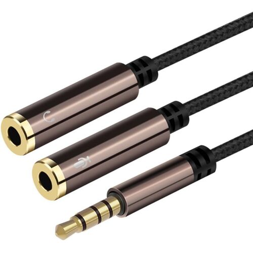 SUBZONAL-Adaptateur Casque et Microphone, Répartiteur de Casque/Microphone, Fiche Auxiliaire 3,5mm vers Double Jack, Audio Stéréo Y Splitter Câble d'extension pour PC, Smartphone, Casque, Haut-Parleu