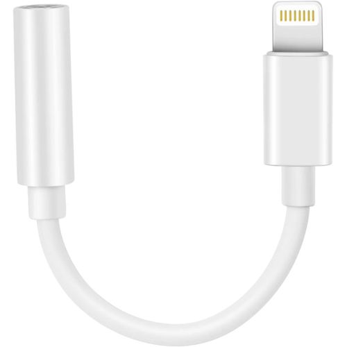 Loc-Adaptateur Lightning Vers Pr Casque 3,5 Mm,Certifié Mfi Iphone Vers Pr Audio Auxiliaire 3,5 Mm,Compatible Avec Iphone 14 13 12 11 Pro Xr Xs X 8 7 Ipad
