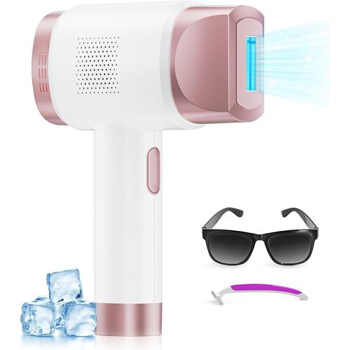 Loc-Épilateur Lumière Pulsée Avec Refroidissement,Épilateur Laser Avec Grand Écran Lcd,9 Niveaux D'énergie,999,900 Flashes,Fonctions Hr/Sc/Ra,Épilation Ipl Pour Vi ,Corps,Aisselles,Bikini