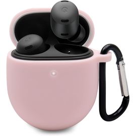 Fuiw-Étuis Compatible Avec Google Pixel Buds Pro/Buds Pro 2,Coque Silicone,Poids Léger,Antichoc,Portable - Rose