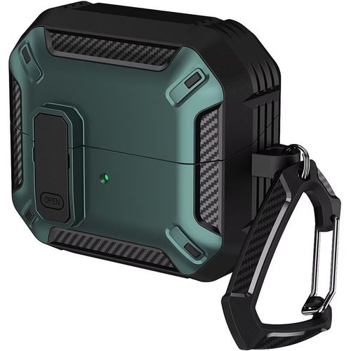FUIW-Coque Compatible Avec Samsung Galaxy Buds 3/3 Pro,Tout Compris Antichoc,Anti-Chute,Écouteurs Étuis Souple En Tpu + Pc,Compatible Avec Samsung Galaxy Buds 3/3 Pro.(Vert Foncé)