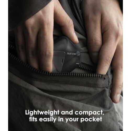 KALANKA-A29 Étui Géométrique pour AirPods 4 avec Verrou | Coque de Protection avec Boucle en Nylon | Armure en Alliage | Compatible avec Apple AirPods 4ème Génération (2024) ¿ Gris