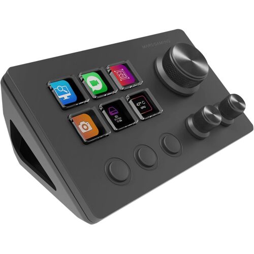 KALANKA-MSD-TWO, Control Deck Compact, 6 Touches LCD Personnalisables + 3 Boutons, 3 Molettes Multifonctions, Control Deck Slim Ergonomique, Logiciel Contrôle et Plug-ins, Windows et MacOS, Noir