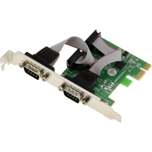 NUEK-Carte Contrôleur Pci Express Pcie Série Rs232 2 Ports Avec Chipset Asix Avec Équerres Low Et High Profile