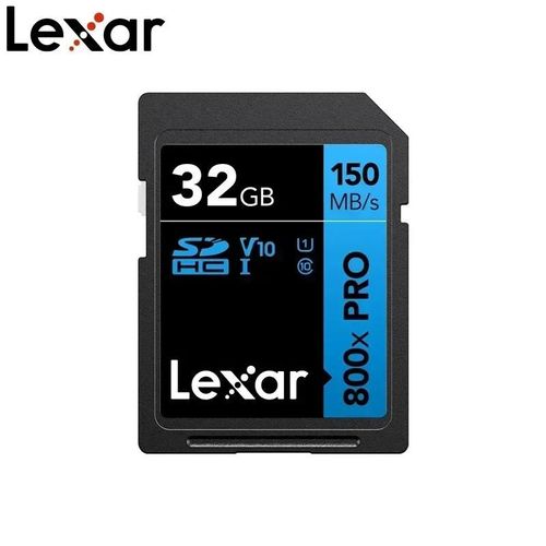 ( 800X Pro-32GB ¿ - Lexar carte SD classe 10 V10 V30 V60 V90 U3 UHS-II 32GB 64GB 128GB 256GB 512GB SDHC SDXC haute vitesse 4K 8K carte mémoire pour appareil photo