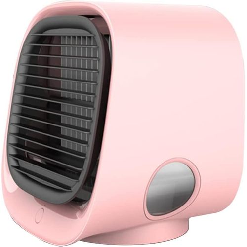 Mini climatiseur portable réglable USB, ventilateur de refroidissement par évaporation, purificateur d'air pour l'extérieur et la maison, rose