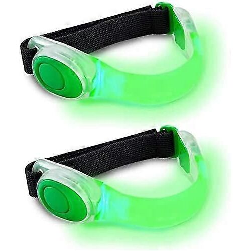 Brassard Led, Lot De 2 Bandes Élastiques Clignotantes À Led Pour La Sécurité Nocturne, Idéales Pour Les Activités De Plein Air Et L'exercice Physique Des Adultes