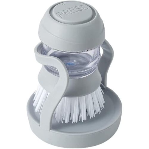 Brosse à vaisselle distributrice de savon 2025 avec support de rangement, brosse de cuisine avec support pour casseroles et poêles